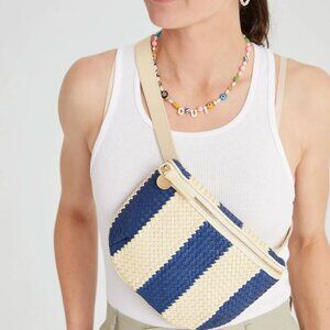 Clare V Woven Racing Stripe Fanny Pack